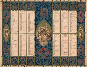 Kalender med helgondagar och kungliga födelsedagar, 1847.