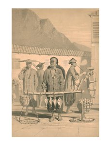 Fiskhandlare i Hong Kong, 1800-talet.