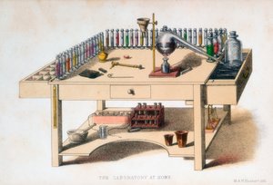 Amatörkemistens laboratoriebänk, 1860