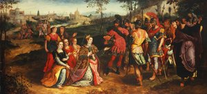 Coriolanus och Volumnia, av Maarten de Vos