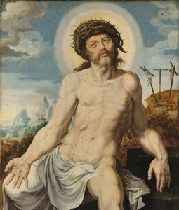 Kristus som sorgens man av Maarten van Heemskerck (workshop of)