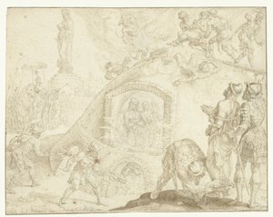 Tre ungdomar kastas in i en brinnande ugn History of the Three Young Men (serietitel) av Maarten van Heemskerck