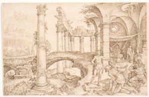 Skinka hånar Noah av Maarten van Heemskerck