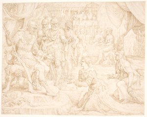 Judith före Holofernes av Maarten van Heemskerck