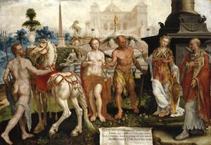Momus kritiserar gudarnas verk av Maarten van Heemskerck