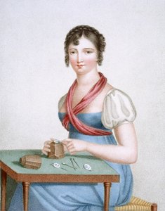 The Printmaker, graverad av Augrand, c.1816