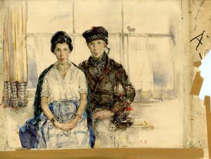 Me and My True Love, c.1930 (penna och akvarell på papper)