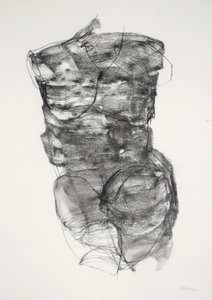 Torso 4, 2022 (kol på papper)