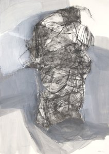 Torso 6, 2022 (kol på papper)