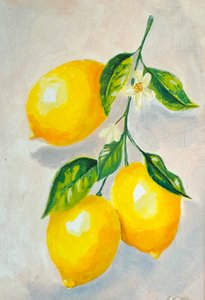 Stilleben med ljus citron av Madison Phipps
