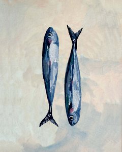 Sardiner i blått