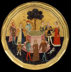 Kärlekens trädgård, c.1370 av Maestro di Deschi Da Parto
