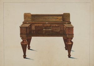 Melodeon Converted into Desk, ca. 1937.