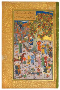 Besök hos en dervisch, 1560-61 av Mahmud Muzahhib