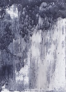 Indigo – flytande abstrakt