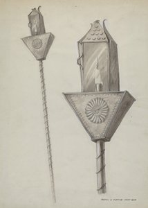 Penitente processionslykta, ca. 1937.