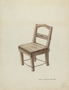 Liten trästol, ca. 1937.