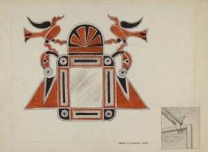 Spegelram av plåt, ca. 1937.