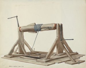 Brunn med rörlig stråle, ca. 1937.
