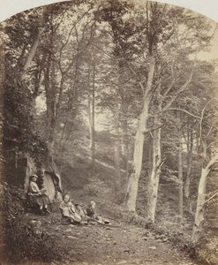 En väg genom en skog, c. 1860. av Major Francis Gresley