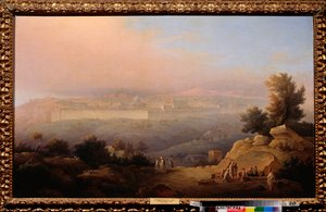 Jerusalem (Israel) (Jerusalem) - Målning av Maxim Nikiphorovich Vorobyev (Vorobiev) (1787-1855), olja på duk