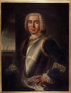 Porträtt av riddaren Pierre Andre de Suffren av Saint Tropez (Saint-Tropez), fogde av Suffren (1729-1788) - Maltesisk konst - 1700-talet, 99 x 76 cm