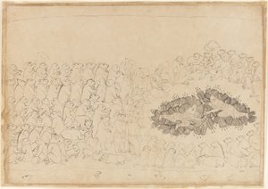 Rama och Lakshmana Overwhelmed by Arrows: Folio från Siege of Lanka-serien, ca. 1725.