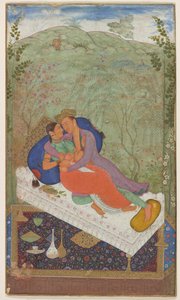 Sultan Murad och en gemål, ca. 1597. av Manohar