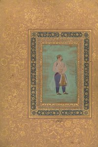 recto: Porträtt av Prince Danyal, Folio från Shah Jahan Album, recto: sent 1500-tal. av Manohar