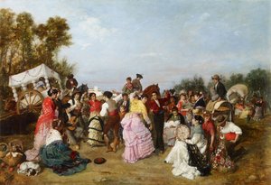 Vid Torrijos pilgrimsfärd - Cabral Aguado-Bejarano, Manuel (1827-1891) - 1883 - Olja på duk - 69x99 - Carmen Thyssen Museum, Malaga