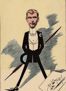 Omslag till The Men of Today, nummer 421, illustration av Manuel Luque (1854-1919): Caricaturists - Lunel Ferdinand (1857-1933)