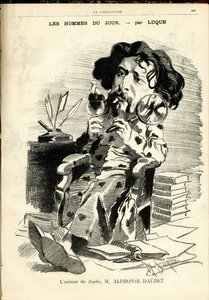 Illustration av Manuel Luque (1854-1919) för omslaget till The Caricature (1880)