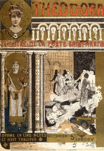 Theodora, på Porte Saint Martin-teatern i Paris. Illustration av Manuel Orazi