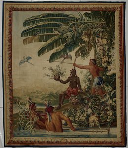 Fiskarna, gobeläng från Les Anciennes Indes-serien (Gamla Indien). fiskare av Manufacture Royale des Gobelins