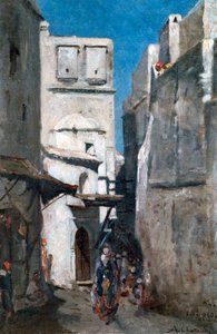 Gata i Alger, c1864-1892 av Marc Alfred Chataud