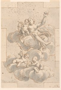 Design för en takmålning, Venus, Amor och Putti