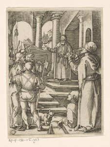Kristus inför Pilatus Passion of Christ (serietitel) av Marcantonio Raimondi