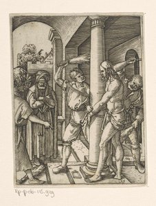 Kristi gissel Passion of Christ (serietitel) av Marcantonio Raimondi