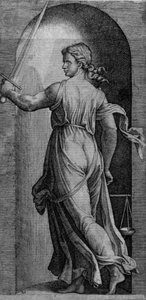 Rättvisa av Marcantonio Raimondi