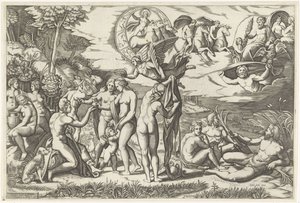 Paris dom av Marcantonio Raimondi