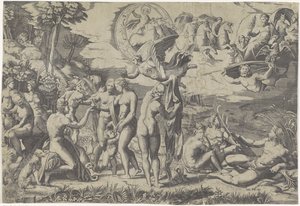 Paris dom av Marcantonio Raimondi