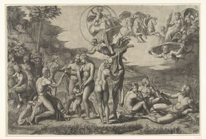Paris dom av Marcantonio Raimondi