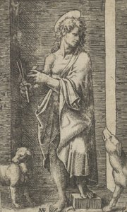 St Lazarus flankerad av två hundar, från serien 
