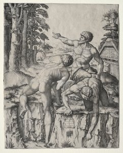 The Climbers Three Figures från Michelangelos Battle of Cascina, 1510.