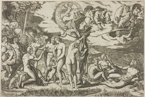 Parisdomen av Marcantonio Raimondi
