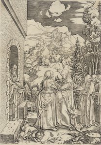 Marie bebådelse av Marcantonio Raimondi