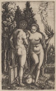 Man och kvinna med en boll av Marcantonio Raimondi possibly after Francesco Francia
