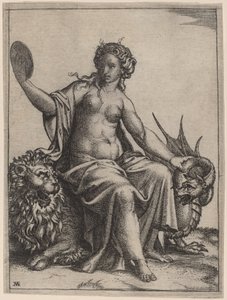 Försiktighet av Marcantonio Raimondi possibly after Raphael