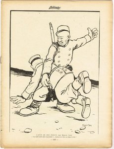 Bajonetten, satirisk i svartvitt av Marcel Amable O.L. Capy