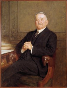 Porträtt av republikens president Gaston Doumergue (1863-1937) Målning av Marcel Andre Baschet (1862-1941) 1926 Sön 1,22x0,95 m
